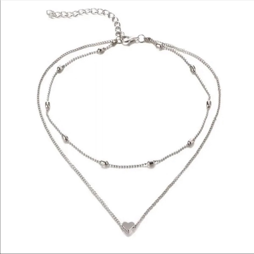 3/$30 🌟 Simple Love Heart Choker Necklace - Picture 2 of 3